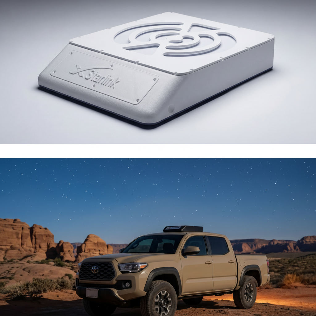 Case Magnético Starlink Mini — Suporte Automotivo, Náutico e Camping (PETG + Ímãs de Neodímio) - Imagem 1